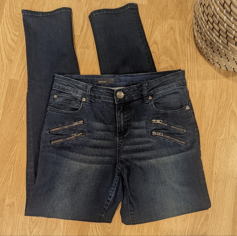 FINAL PRICE KUT FROM THE CLOTH DIANA Skinny Dark Wash Denim Work Jeans 10